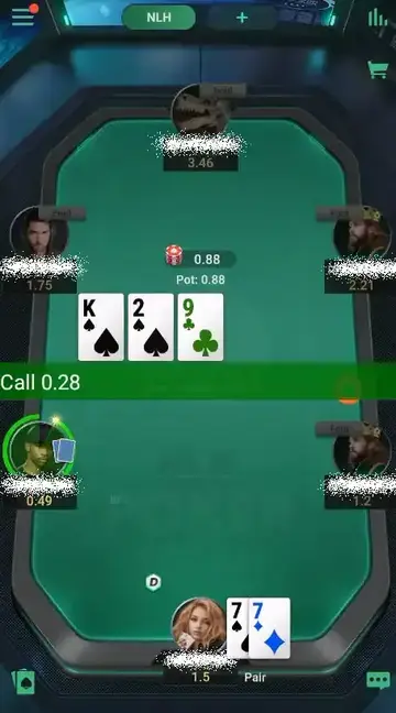 PPPoker club table from the bot's seat